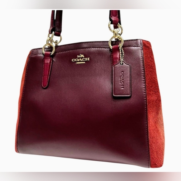 Coach Leather & Suede Minetta 2-Way Satchel - Picture 16 of 16